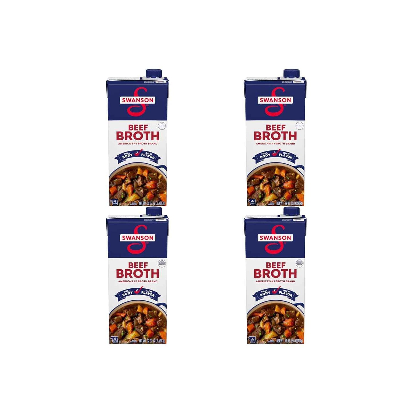 Swanson 100% Natural Beef Broth – Simple, Clean-Ingredient Pantry Essential for Uncluttered Kitchens