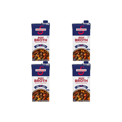 Swanson 100% Natural Beef Broth – Simple, Clean-Ingredient Pantry Essential for Uncluttered Kitchens