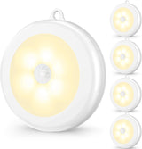 Mlambert 4 Pack Motion Sensor Night Light for Stairs & Hallways, Battery-Powered Fall Prevention Lighting for Elderly