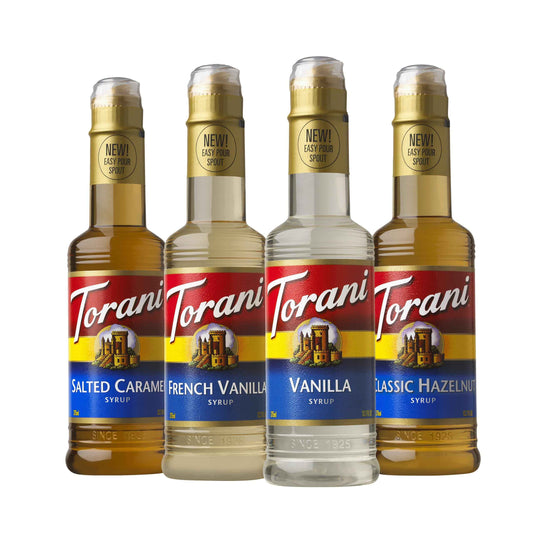 Torani Flavored Syrup Café Variety Pack – Café-Style Drinks for the Home Office Coffee Bar