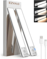EZVALO Wireless Puck Light – Brushed Aluminum Profile, Adhesive Mount for Clutter-Free Interiors