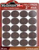 36 pcs Round Brown