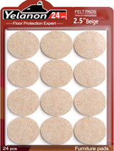 Yelanon Felt Furniture Pads for Hardwood Floors - 216 Pcs Strong-Adhesive Floor Protectors Preventing Slip and Trip Hazards at Home