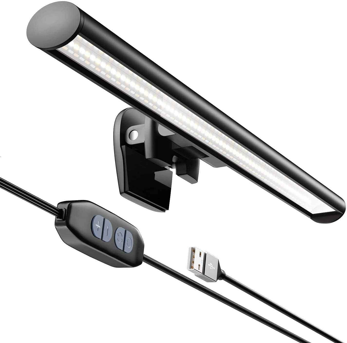 CATPOWER Monitor Light Bar – Slim Aluminum Screen Lamp for Clean Workstations, 4.8 oz, Travel Ready
