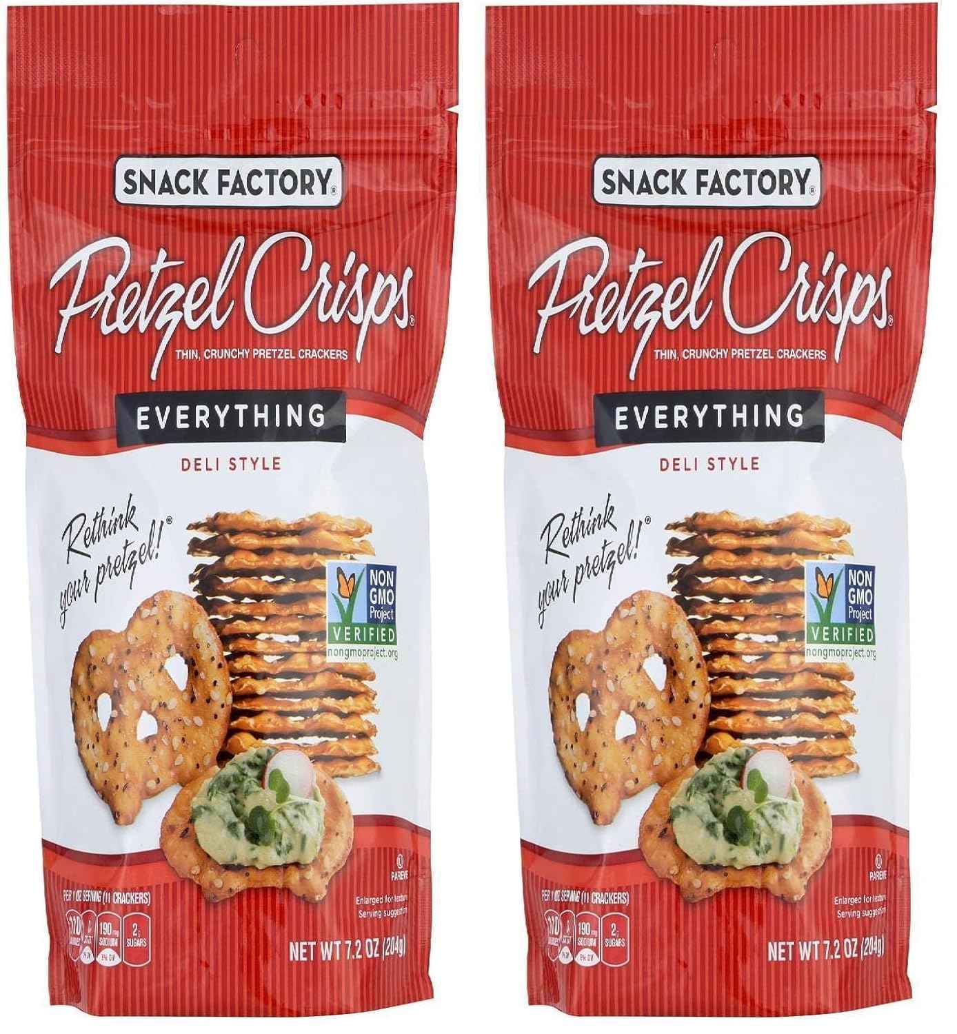 Snack Factory Pretzel Crisp Everything – Kid-Friendly Lunchbox Snack for School and After-School