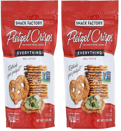 Snack Factory Pretzel Crisp Everything – Kid-Friendly Lunchbox Snack for School and After-School