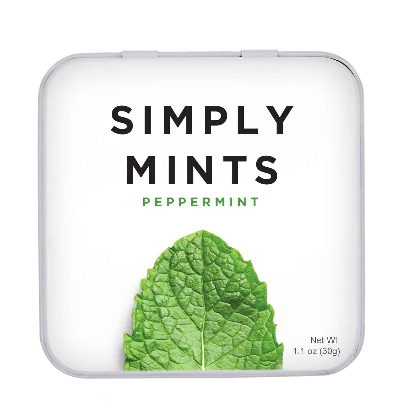 SIMPLY Mints | Peppermint Breath Mints | Uncluttered Purse Essential | Reusable Metal Tin