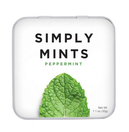 SIMPLY Mints | Peppermint Breath Mints | Uncluttered Purse Essential | Reusable Metal Tin