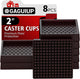 Square - 2" 8pcs Brown