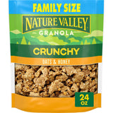 Nature Valley Crunchy Granola, Oats and Honey – Family-Size Snack for Kids Lunch Boxes, 24 oz Resealable Pouch