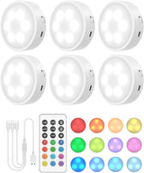 Wireless Puck Lights — Clutter-Free Under Cabinet Lighting with Magnetic Mount and Type-C Recharge