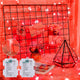 Red - 17 FT 2 Pack Clear Wire