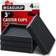 Square - 3" 4pcs Black
