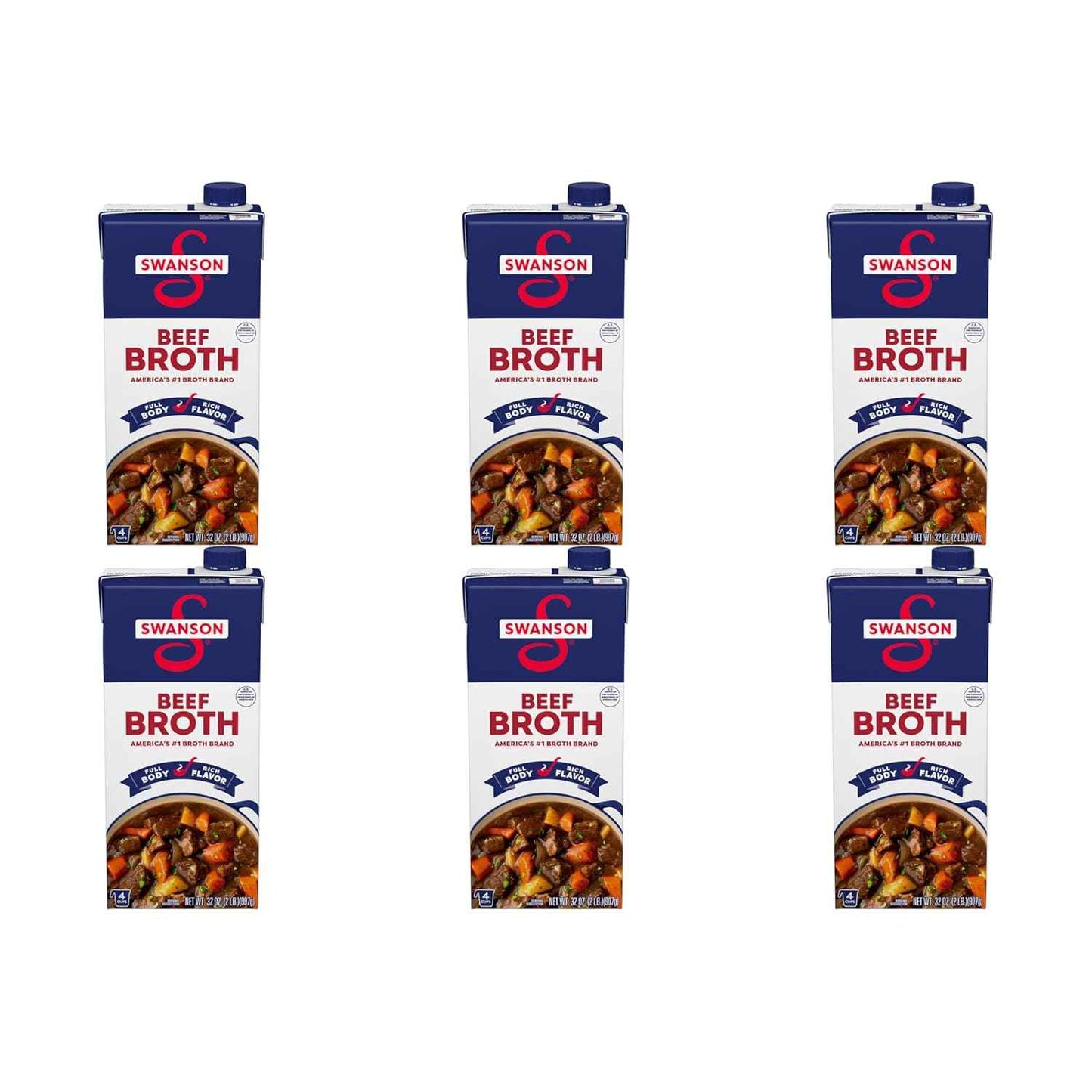 Swanson 100% Natural Beef Broth – Simple, Clean-Ingredient Pantry Essential for Uncluttered Kitchens
