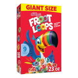 Kellogg's Froot Loops Cereal – Kid-Friendly Family Breakfast for Nursery Snack Time, 23 oz Giant Box