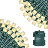 HolidayAura Waterproof String Lights – 33ft IP65 Battery Operated Outdoor Decor for Patio, Garden Fence, and Pergola Wrapping