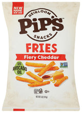 Pipsnacks Fiery Cheddar Fries, 5 Oz – Clean-Eating Avocado Oil Snack for Pantry