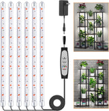 Roleadro 2-Bar Grow Light Strip – Under-Cabinet Kitchen Shelf with Clean White Finish and Single-Cord Setup