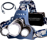 TDC Head Lamp Led Rechargeable - Emergency Strobe Headlamp for Power Outages and Storm Shelters