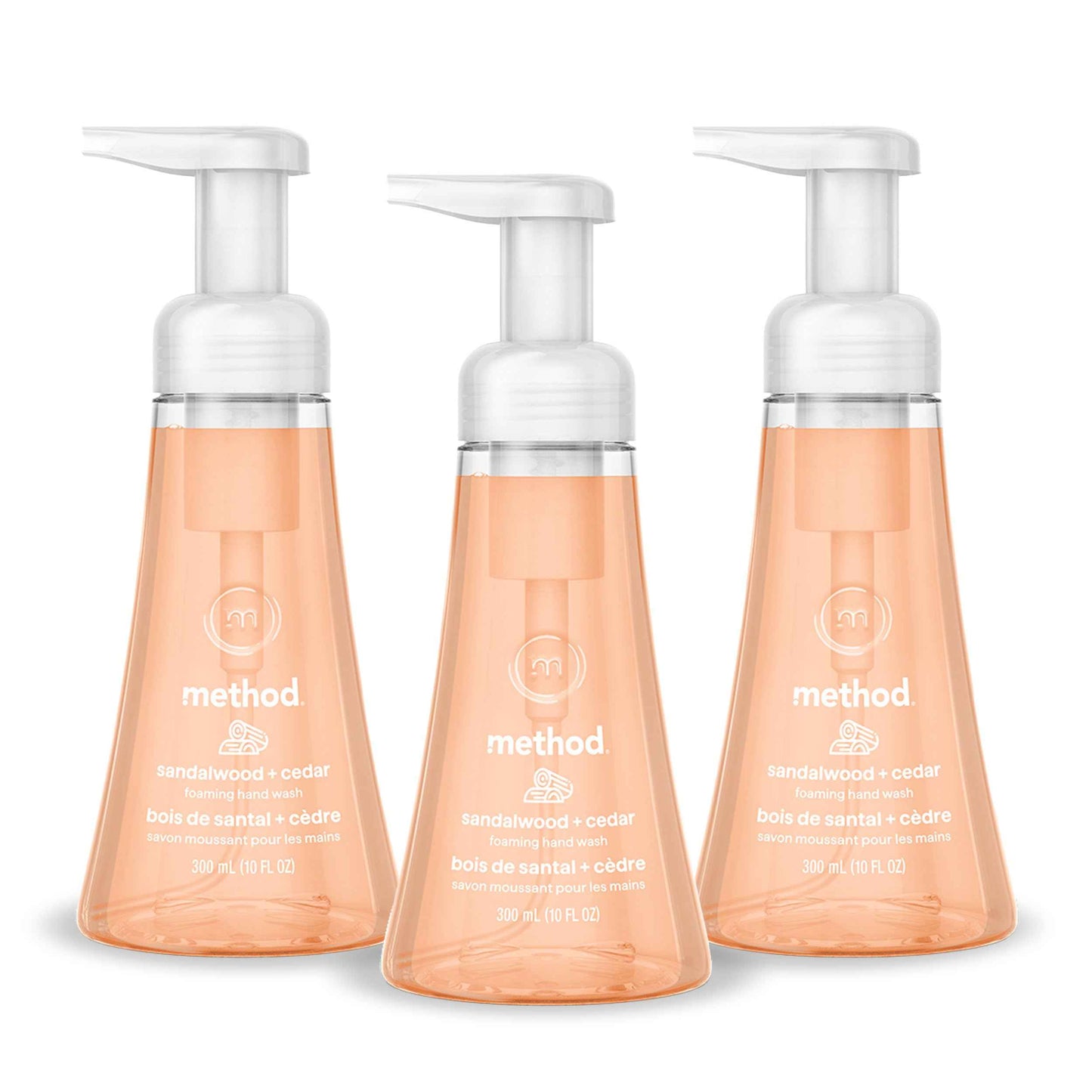 Method Foaming Hand Wash Sandalwood Cedar – Thoughtful Housewarming Gift for New Homeowners, 3 Pack Woodsy Hand Soap Set