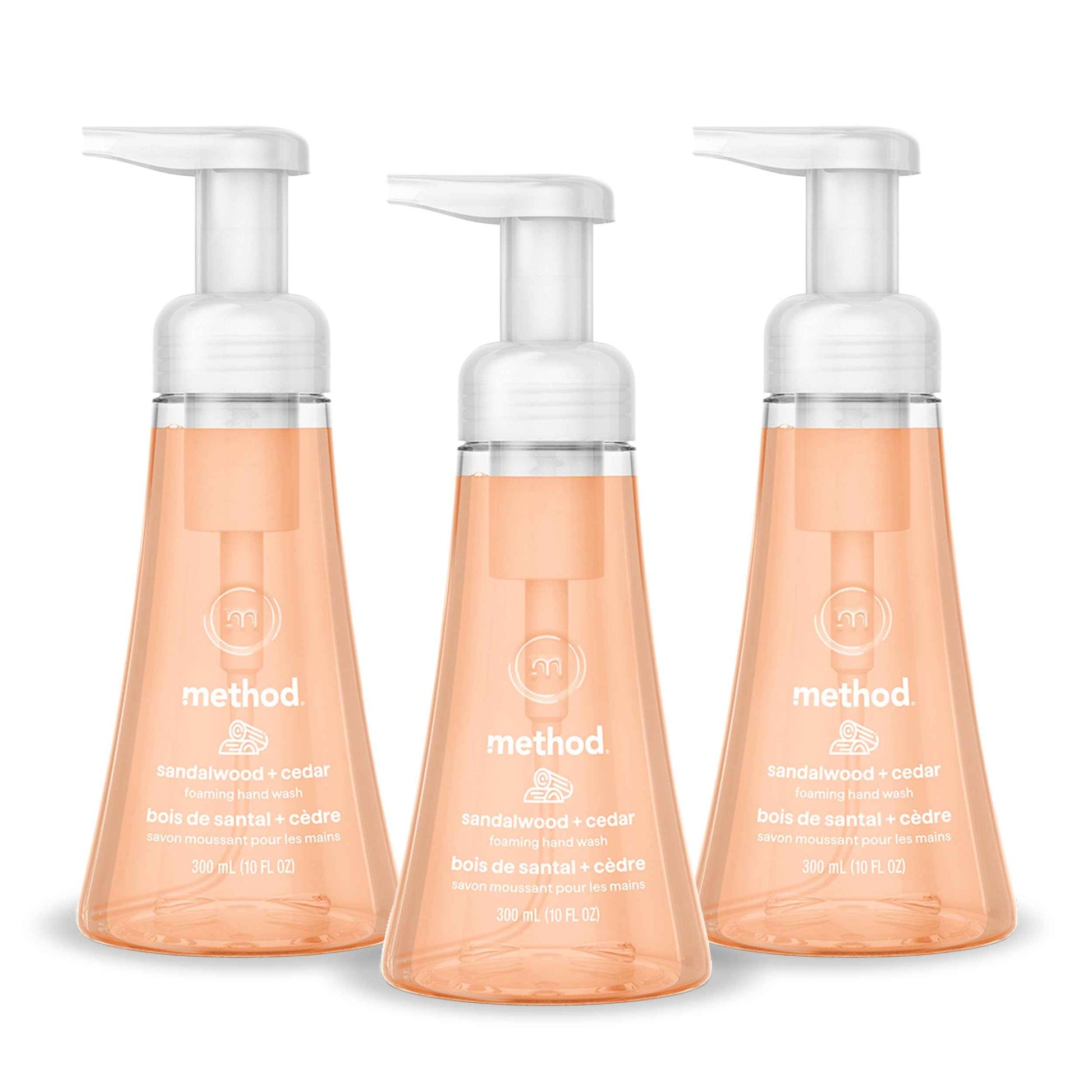 Method Foaming Hand Wash Sandalwood Cedar – Thoughtful Housewarming Gift for New Homeowners, 3 Pack Woodsy Hand Soap Set