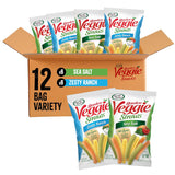 Sensible Portions Garden Veggie Straws Multi-Pack for Low-Calorie Office Snacking, Sea Salt and Zesty Ranch