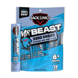 Jack Link's x MrBeast Zero Sugar Mini Beef Sticks – Low-Sugar Gym Bag Protein for Macro Trackers, 12 Pack