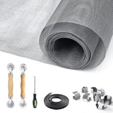 King&Charles Window Screen Repair Kit – Black 18x16 Mesh for Seamless Living Room Window Refresh, DIY Home Decor Upgrade