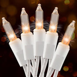 Brightown 13ft 2700K Incandescent Mini Lights White Wire – Calming Warm Glow for Bedtime Reading Nook & Wind-Down Self-Care Rituals