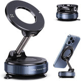 Vacuum Magnetic Suction Phone Holder – Pocket-Sized Magnetic Phone Mount for Travel and Road Trips, Black