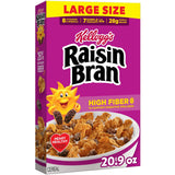 Kellogg's Raisin Bran Cereal for Digestive Wellness Routines, 26% Daily Fiber Breakfast Bowl Staple