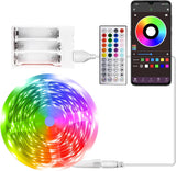 Liyokor 13.2ft Battery Powered LED Strip Lights – Safe Kids Room Night Light, Low Heat 5V