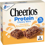 Cheerios Protein Chewy Bars Thoughtful Care Package Snack for Busy Parents 5 Ct Chocolate Peanut Butter