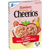 Cheerios Strawberry Banana Cereal – School Lunchbox Safe Gluten Free Snack for Kids, Real Fruit Puree