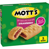 Mott's Soft Baked Apple Filled Bars – Real Fruit Lunchbox Snack for Kids, 5 Count Variety Pack