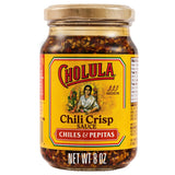Cholula Crunchy Salsa Macha Chili Crisp – Tailgate and Patio Topping for Burgers, Pizza and Grilled Meats, 8 oz