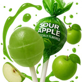 Sour Apple Mini Lollipops – 65 Count Bulk Candy Pack, Fun Green Treat Bag Stuffer for Birthday Gift Baskets & Holiday Gifting