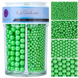 Sprinkles for Cake Decorating White Pearl Sprinkles 4 Sizes Mix Birthday Gift for Mom Baker Cake Cupcake Toppings