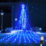 BlcTec Waterfall Christmas Lights – Family-Safe Yard and Playroom Décor with Cool-Running LEDs and Timer