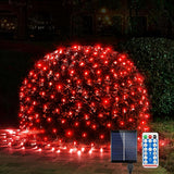 WBao Solar Christmas Net Lights – Thoughtful Holiday Gift for Her, Solar Powered 200LED Mesh with 8 Modes and Remote for Mom and Grandma