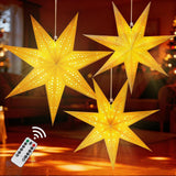5Pcs Flameless Paper Snowflake Lanterns with LED – Smoke and Fire-Free Holiday Lighting Safe Around Kids, Pets and Curtains