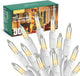 Clear Warm White-White Wire - 50 Count-16 ft