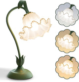 Lily of the Valley Table Lamp – Flicker-Free Soft Glow for Mindfulness Rituals, Meditation Corners, and Stress-Free Evening Reading