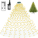 Olaney 400 LED Top Ring Lights – Single Point Mount Minimalist Christmas Tree Decor, No Visible Cords