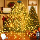 Cascadia Lights Voice-Activated Christmas Lights for Home Office Focus and Holiday Background Ambiance, 6h Timer Auto-Schedule Dimmable Tree Lights