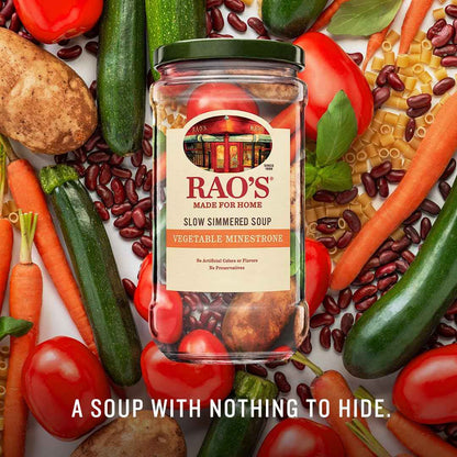 Rao's Homemade Vegetable Minestrone Soup, 16oz – Premium Italian Soup for Elegant At-Home Dining