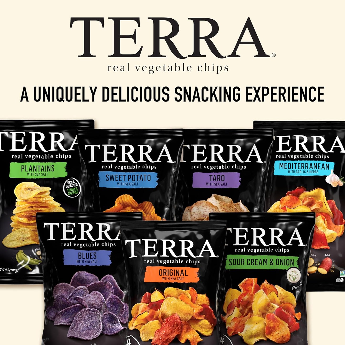 Terra Vegetable Chips – Gourmet Hostess Gift for Charcuterie Boards, 5 oz
