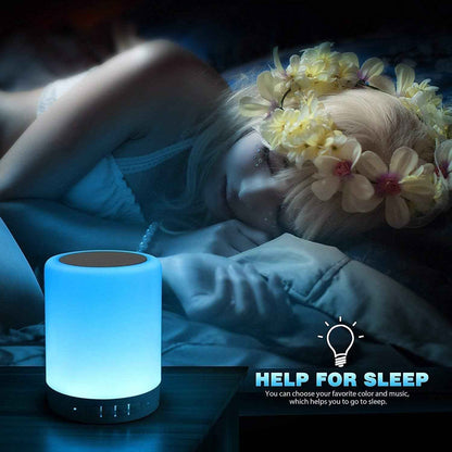 Elecstars 3-in-1 Night Light Bluetooth Speaker - Unique Housewarming Gift for Men and Women, Waterproof LED Lamp with Speakerphone for Patio and Bedroom