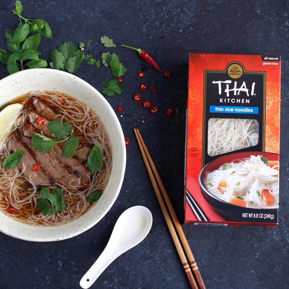 Thai Kitchen Gluten Free Thin Rice Noodles 8.8 oz – Thoughtful Hostess Gift for Home Cooking Enthusiasts