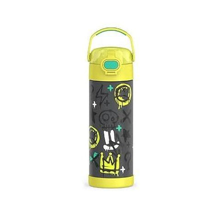 THERMOS FUNTAINER Pokemon Insulated Bottle for Kids – Durable 18/8 Stainless Steel, Soft-Touch Carry Handle for Small Hands